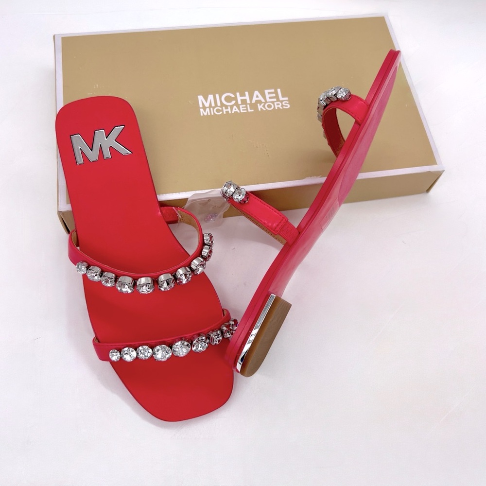 Michael Kors Jewel Embellished Flat Sandals 6 NIB